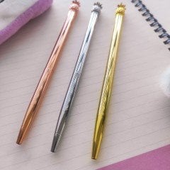 Tükenmez Kalem Metalik Renk Ananas