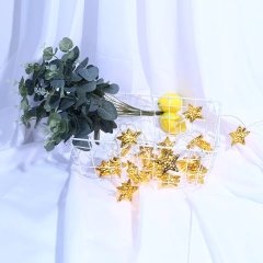 10'lu Metal Yıldız Tasarım Aydınlatma Şerit  Led Lamba 1.5 metre