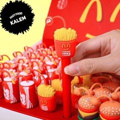 Fast Food Tükenmez Kalem Patates Mısır Kola Hamburger