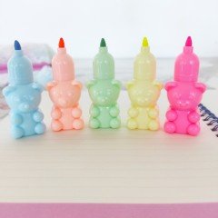 5li Sevimli Ayıcık Fosforlu Kalem Seti