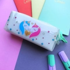 Zipper Unicorn Beyaz - Mint Büyük Kalemlik