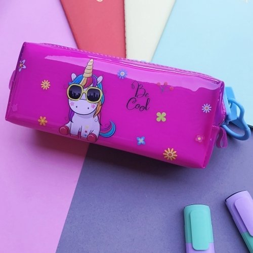 Zipper Unicorn Pembe - Mavi Büyük Kalemlik