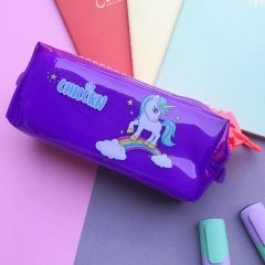 Zipper Unicorn Mor - Turuncu Büyük Kalemlik