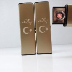 İnce Alevsiz Elektronik Türkiye Ay Yıldız Çakmak Şarjlı