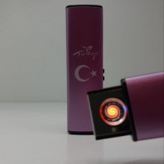 İnce Alevsiz Elektronik Türkiye Ay Yıldız Çakmak Şarjlı