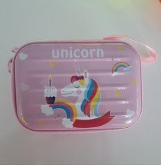 Unicorn Pembe Metal Cüzdan