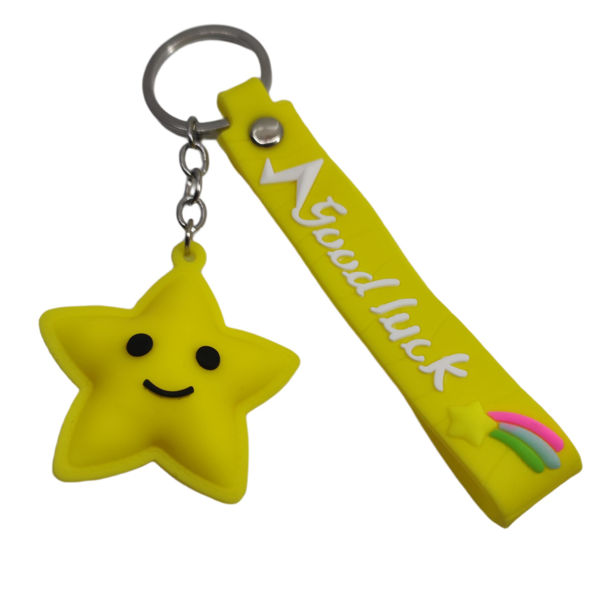 Sevimli Gülen Yüz Yıldız Anahtarlık Çanta Aksesuarı Süsü