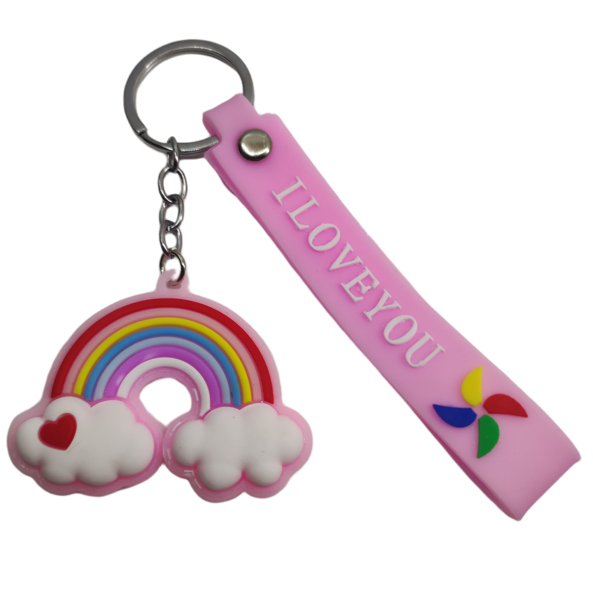 Sevimli Gökkuşağı Anahtarlık Çanta Aksesuarı Süsü