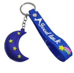 Sevimli Ay Anahtarlık Çanta Aksesuarı Süsü