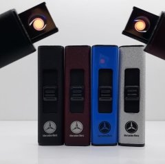 İnce Alevsiz Elektronik Mercedes Benz Çakmak Şarjlı