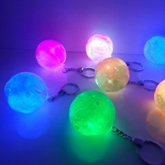 3D Galaksi Renk Değiştiren Işıklı Ay Anahtarlık