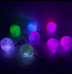 3D Galaksi Renk Değiştiren Işıklı Ay Anahtarlık