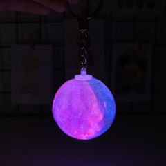 3D Galaksi Renk Değiştiren Işıklı Ay Anahtarlık