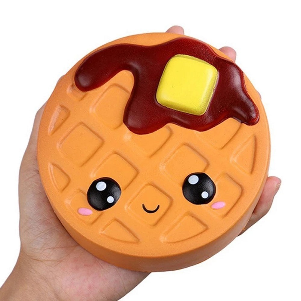 Çikolatalı Waffle Squishy Oyuncak Sukuşi