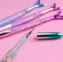 Balık Kuyruk Simli Sulu Jel Mürekkep Kalem Deniz Kızı