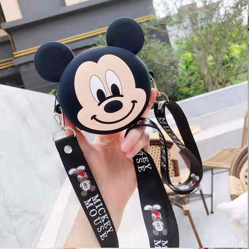 Mickey Mouse Tasarım Silikon Mini Omuz Askılı Çanta