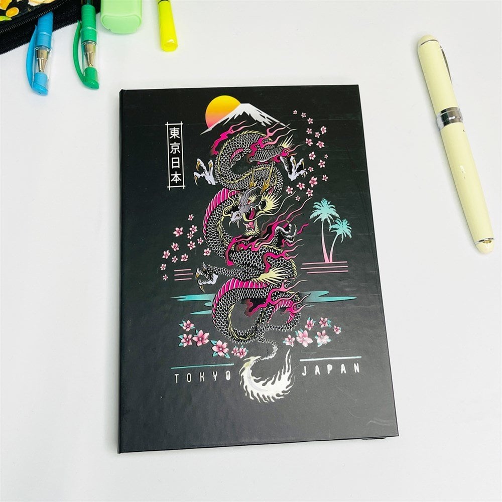 Dragon Tokyo Japan Tasarımlı Lastikli Defter