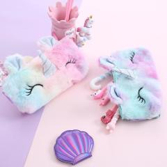 Peluş Unicorn Tasarım Kalem Kutusu Kalemlik