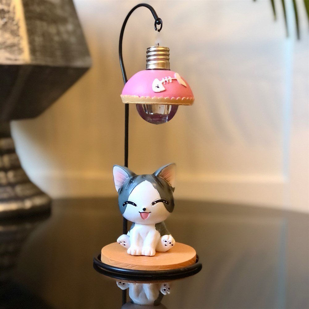 Sevimli Kedi Işıklı Masa Lambası Model 1
