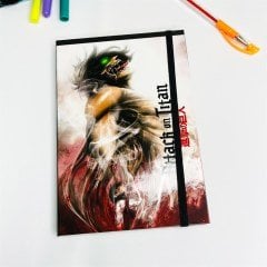 Anime Attack On Titan Tasarımlı Lastikli Defter