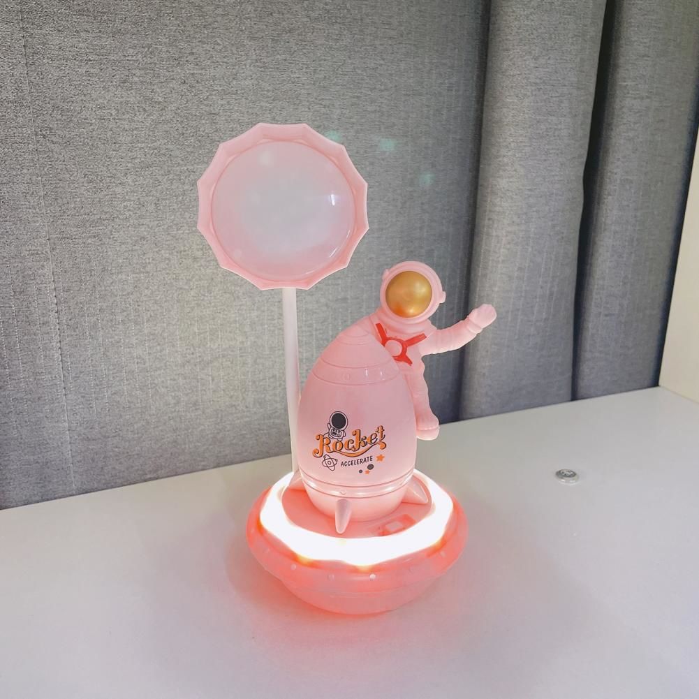 Roket Üstünde Astronot Masa Lamba Şarjlı Gece Lambası