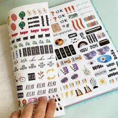 Altın Yaldızlı Beyaz Mermer Tasarımlı Konuşan Ajanda