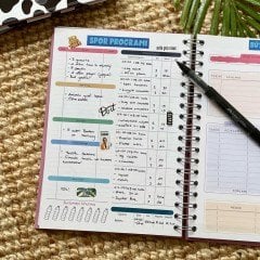 Altın Yaldızlı Beyaz Mermer Tasarımlı Konuşan Ajanda