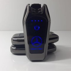 Mercedes Araba Anahtarlık Dokunmatik Çakmak Led Dijital Göstergeli Şarjlı