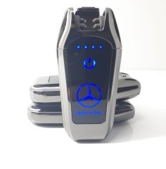 Mercedes Araba Anahtarlık Dokunmatik Çakmak Led Dijital Göstergeli Şarjlı