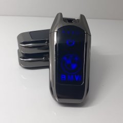 Bmw Araba Anahtarlık Dokunmatik Çakmak Led Dijital Göstergeli Şarjlı