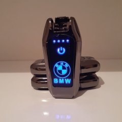 Bmw Araba Anahtarlık Dokunmatik Çakmak Led Dijital Göstergeli Şarjlı