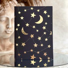 Ay Yıldız Tasarımlı Lak Kapaklı Tarihsiz Ajanda