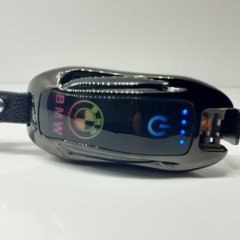 Siyah Bmw Araba Anahtarlık Dokunmatik Çakmak Hareketli Led Dijital Göstergeli Şarjlı