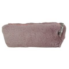 Gül Kurusu Pembe Peluş Kalemlik El Çantası Cüzdan Peluş Tüylü Kalem Kutusu
