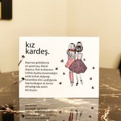 Kız Kardeş Tasarımlı Siyah Sayfa Kendin Yap Fotoğraf Albümü