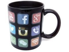 Sihirli Sosyal Medya Kupa Bardak