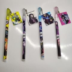 Anime Demon Slayer Kimetsu No Yaiba İblis Avcısı 4 Adet Mini Not Defterli Jel Tükenmez Kalem Seti