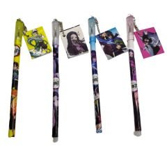 Anime Demon Slayer Kimetsu No Yaiba İblis Avcısı 4 Adet Mini Not Defterli Jel Tükenmez Kalem Seti