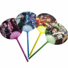 Anime Demon Slayer Kimetsu No Yaiba İblis Avcısı 4 Adet Büyük Yelpaze Jel Tükenmez Kalem Seti