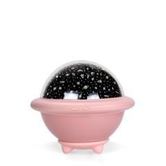 Ufo Gece Lambası Projeksiyonlu Çok Renkli 3 Farklı Model Pembe Çocuk Odası Aydınlatma