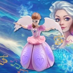 Müzikli Projektörlü Dans Eden Kanatları Açılan Oyuncak Peri Angel Girl