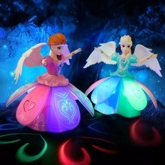 Müzikli Projektörlü Dans Eden Kanatları Açılan Oyuncak Peri Angel Girl