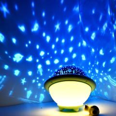 Ufo Gece Lambası Projeksiyonlu Çok Renkli 3 Farklı Model Beyaz Çocuk Odası Aydınlatma