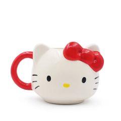 Sanrio Hello Kitty Figürlü 3D Porselen Kupa Mug Bardak Kahve Fincanı Büyük Boy