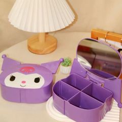 Sanrio Kuromi Masa Aynası Saklama Kutusu Takı Organizatör Kutusu Kapaklı