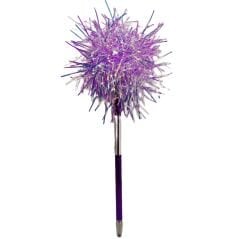 Simli Hologram Ponpon Jel Tükenmez Kalem