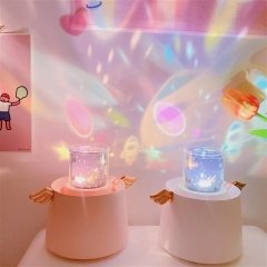 Yeşil Melek Projektör Müzik Kutusu Dönen Şarjlı Star Master Gece Lambası