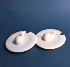 Balina Tasarım Kupa Seramik Kapaklı Kaşıklı Bardak