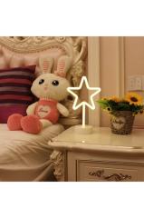 Yıldız Tasarımlı Neon Led Masa ve Gece Lambası