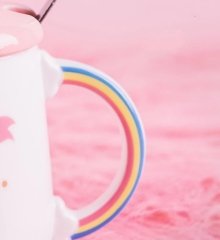 Unicorn 3D Kapaklı Seramik Kupa Bardak